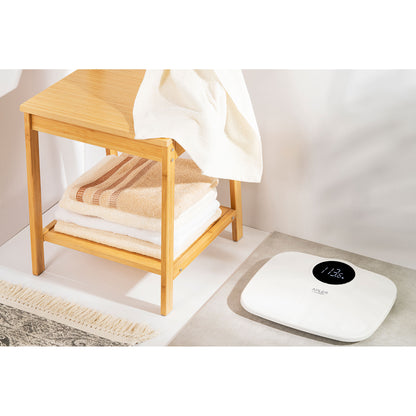 Báscula De Baño Digital, Alta Precisión 180kg, Pantalla Led Apagado Automático, Antideslizante, Briebe, Sc1124w, Blanco_2