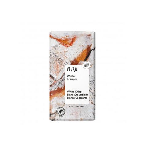 Vivani Chocolate Branco Biológico com Arroz Tufado 100g