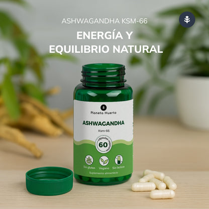 Embalagem de 2 cápsulas Ashwagandha KSM-66 Orchard Planet 60 cápsulas