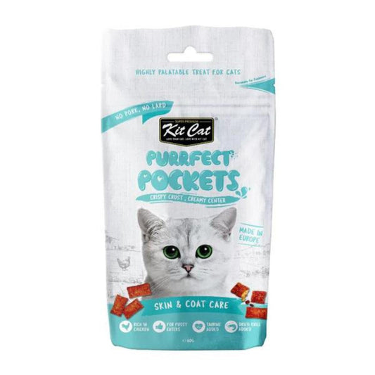 Kit Cat Purrfect Pockets - Cuidados com a pele e o pelo 60 g Snack funcional para gatos