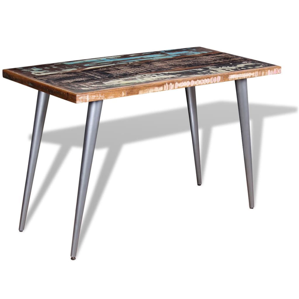 Mesa De Comedor De Madera Maciza Reciclada 120x60x76 Cm_1