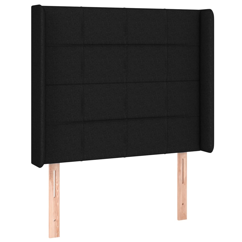 Cama Box Spring Colchón Y Luces Led Tela Negro 100x200 Cm / Vetonek_5