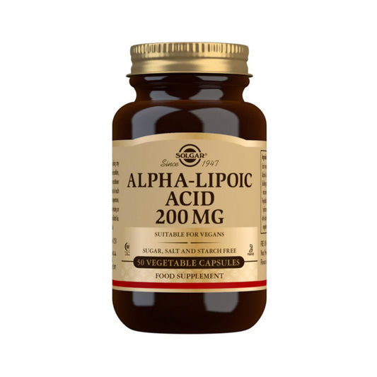 Ácido Alfa Lipóico, 50 cápsulas vegetais de 200 mg