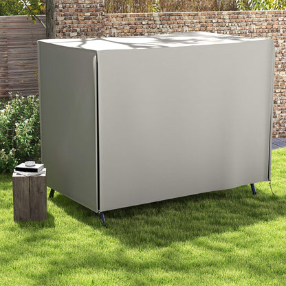 Outsunny Funda Balancín Jardín Con 2 Cremalleras 205x124x164 Cm Gris Claro_1