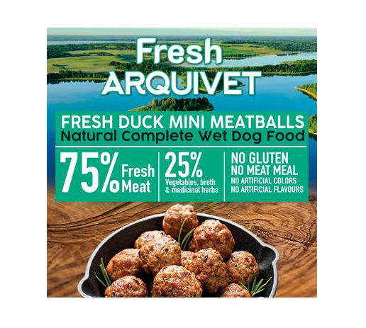 MINI Almôndegas de Pato Frescas Arquivet 200 g Mini almôndegas com pato, batata-doce e laranja