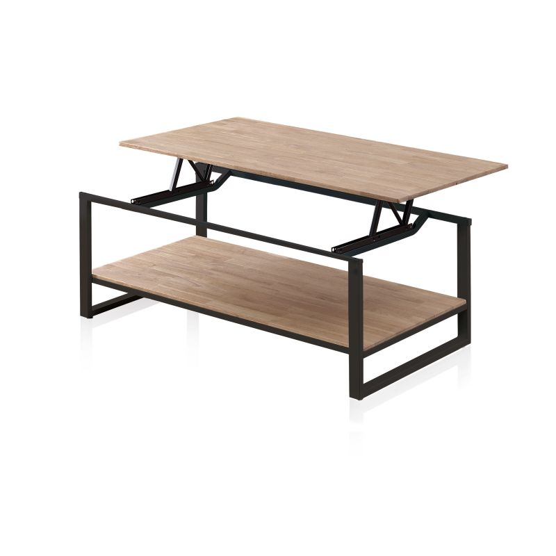 Mesa De Centro Elevable Elian Madera, Roble, 120 X 60 X 60_0