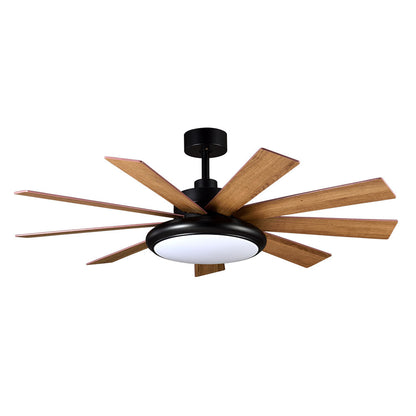 Ventilador Dc Pireo 36w Negro 9 Aspas Roble/haya 6 Vel 3000k, 4500k, 6000k 3800lm 132d C/remoto, Memoria Y Temporizador_2