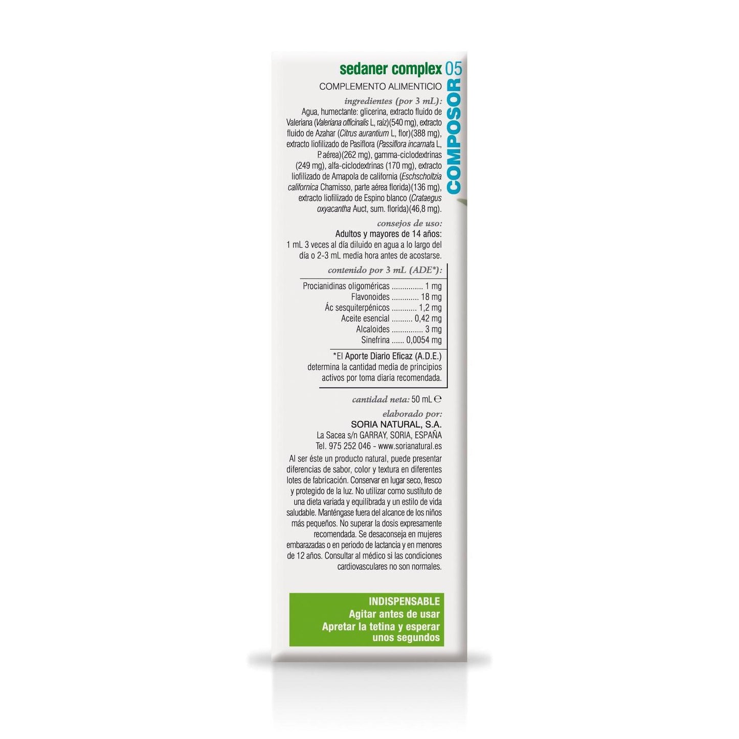 Composor 5 Valerian Complex XXI Soria Natural 50 ml