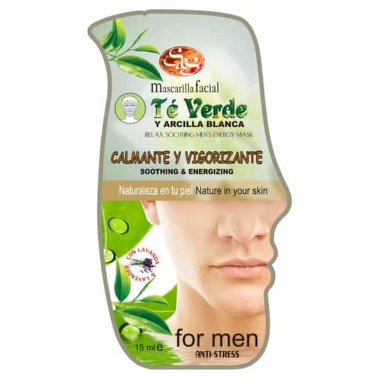 Mascarilla Facial Hombre Té Verde Y Arcilla 15 Ml Labnatur | Purificante Y Detox | Control Sebo_0