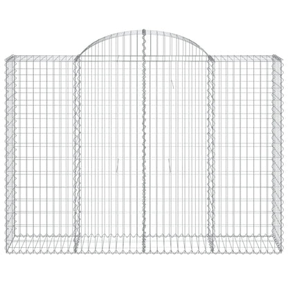 Cestas Gaviones 9 Uds Forma De Arco Hierro 200x50x140/160 Cm_3