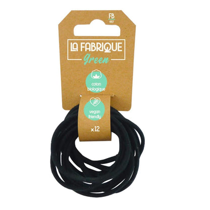 Elásticos planos de algodão orgânico verde La Fabrique x12