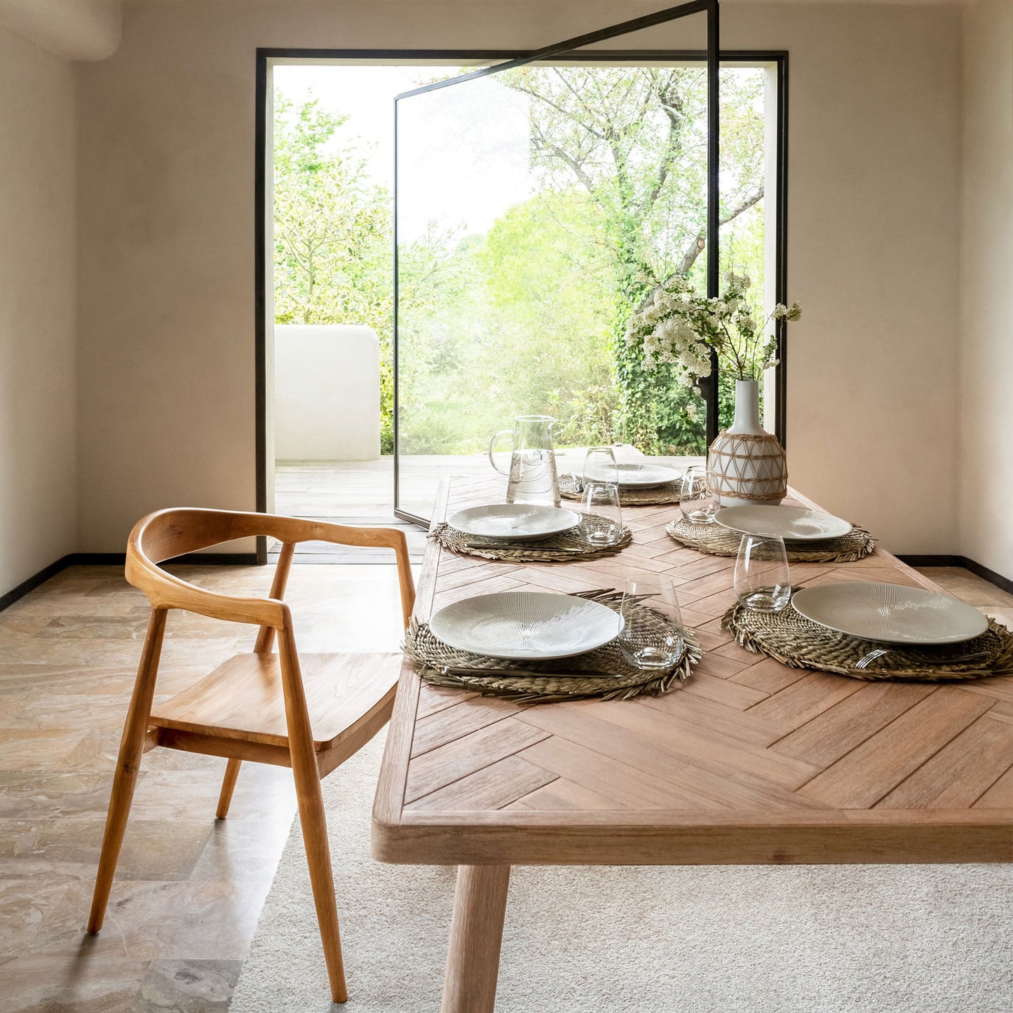 Sillón De Comedor Miyako En Teca Natural_5