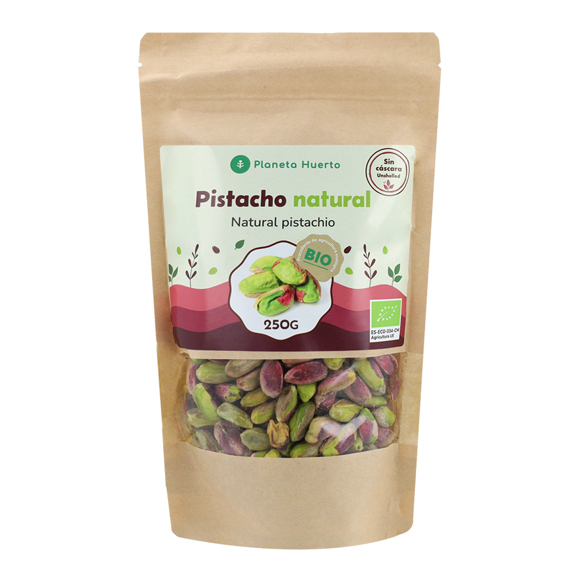 Miolo de pistácio natural ECO Planeta Huerto 250 g