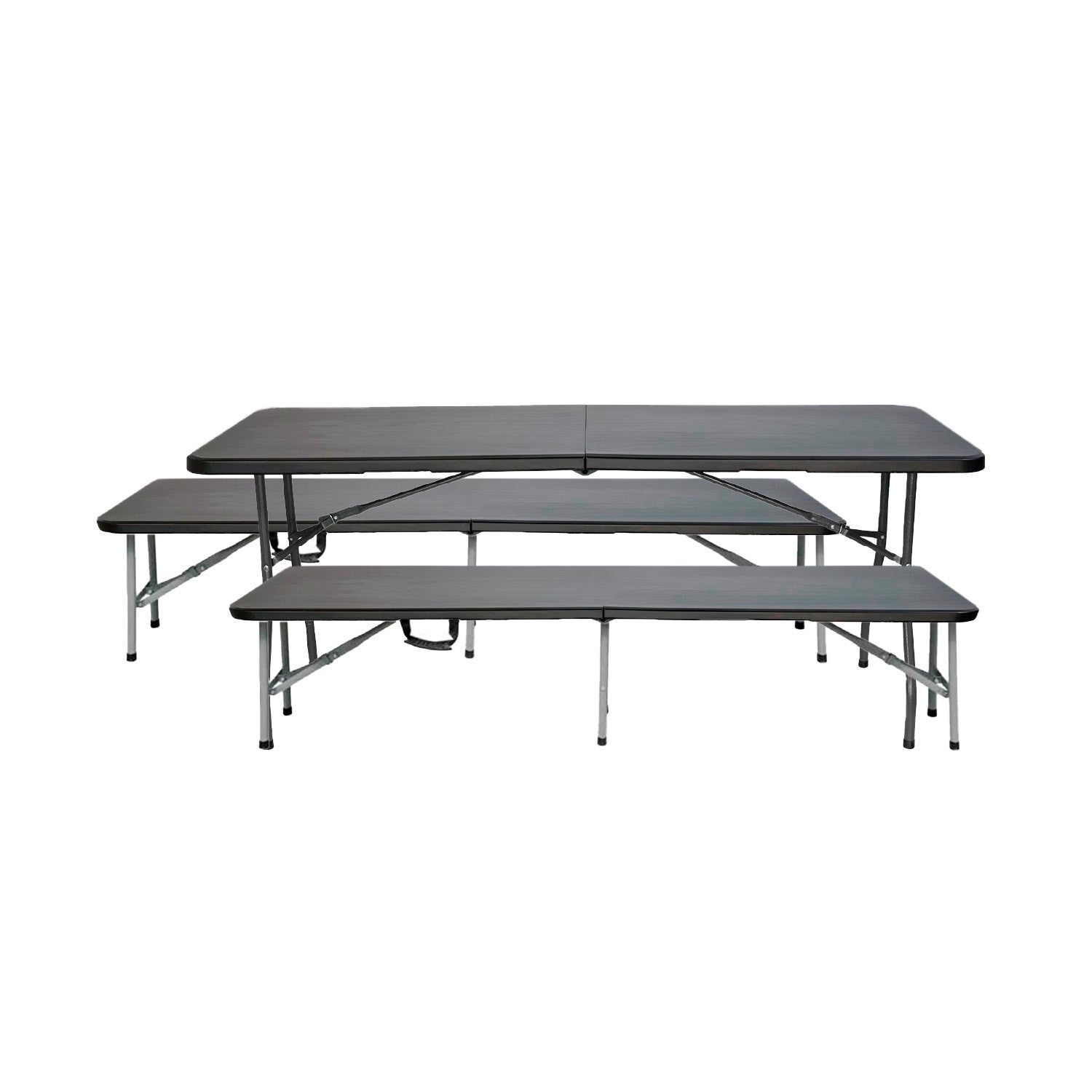 Conjunto Plegable Mesa Con 2 Bancos De 180cm Catering O91_0