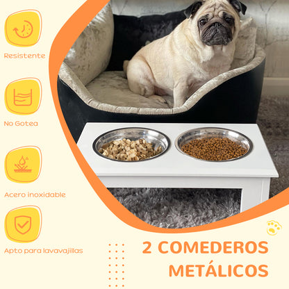 Pawhut Conjunto Para Mascotas 2 Piezas 76x54,5x56 Cm 44x24x15 Cm Blanco_5