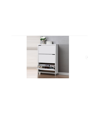 Zapatero 3 Puertas Kubox Acabado Blanco, 79 Cm(ancho) 119 Cm(altura) 24 Cm(fondo)_1