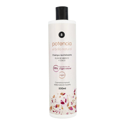 Champô intensificador de brilho com flor de hibisco e coco Planeta Huerto 500 ml