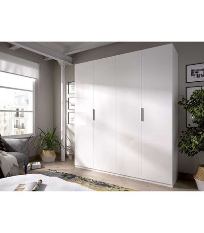 Armario Ropero Lucia Puertas Abatibles Acabado Blanco 204 Cm(alto)180 Cm(ancho)52 Cm(largo_0