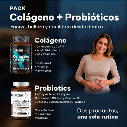 Colágeno Marino Con Magnesio + Probióticos Y Prebióticos. Sevens Nutrition. Salud Digestiva, Piel Y Articulaciones_1