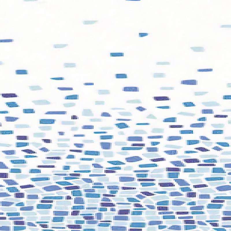 Cortina Ducha Tela Cuadrado Azul 180x200 Cm.