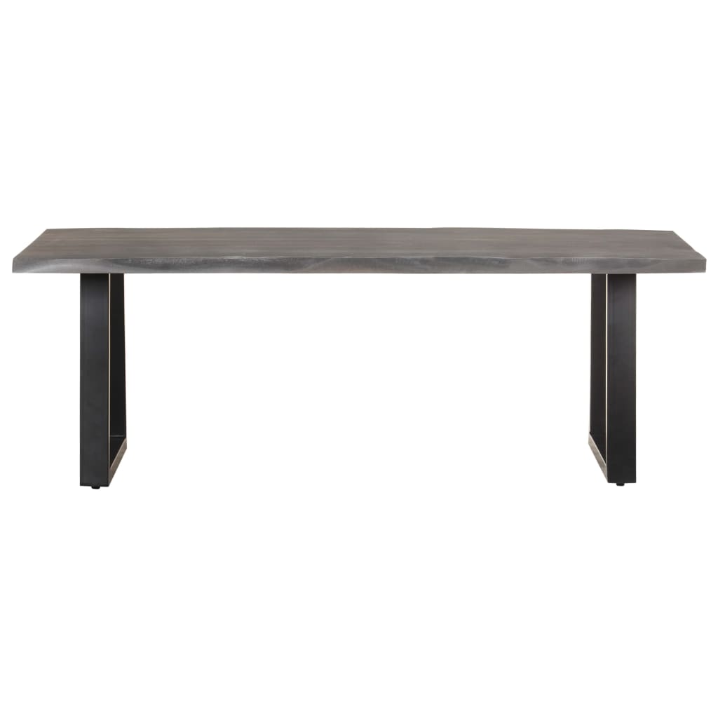 Mesa De Centro Borde Natural Madera Maciza Acacia 115x60x40 Cm_0