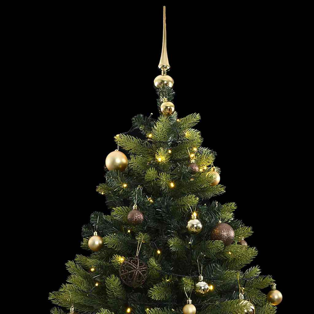 Vidaxl Árbol De Navidad Artificial Con Bisagras 150 Led Y Bolas 150 Cm_1