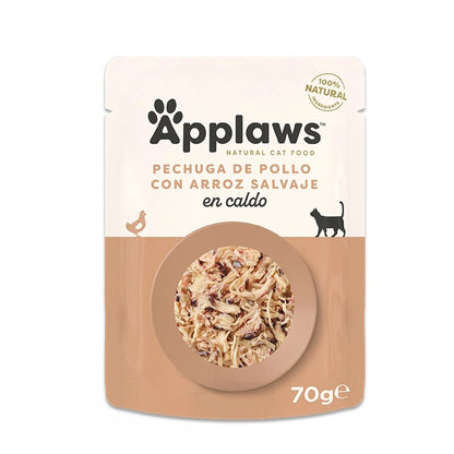 Ração húmida para gatos Frango com arroz selvagem 70g Applaws Cat