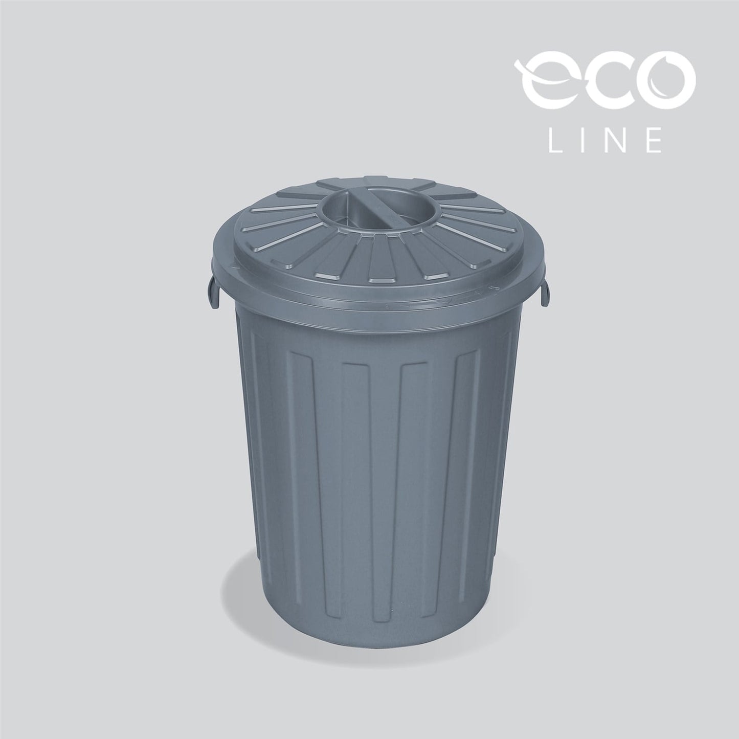 Cubo De Basura Eco / Papelera Polivalente Con Tapa Cerrable, Grande, Plástico Resistente (pp), 23 L, Mats, Gris_5