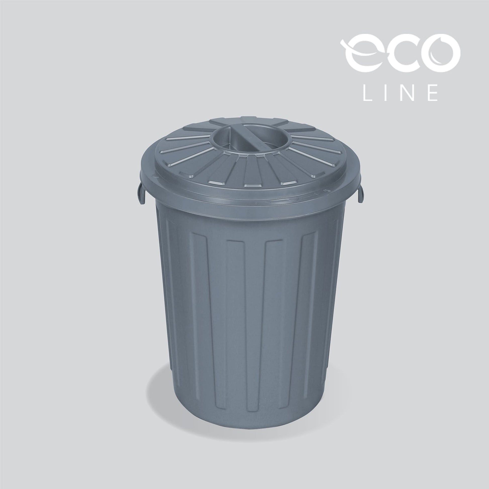 Cubo De Basura Eco / Papelera Polivalente Con Tapa Cerrable, Grande, Plástico Resistente (pp), 23 L, Mats, Gris_5