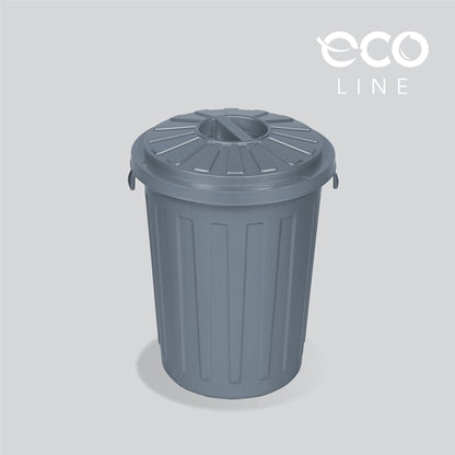 Cubo De Basura Eco / Papelera Polivalente Con Tapa Cerrable, Grande, Plástico Resistente (pp), 23 L, Mats, Gris_5