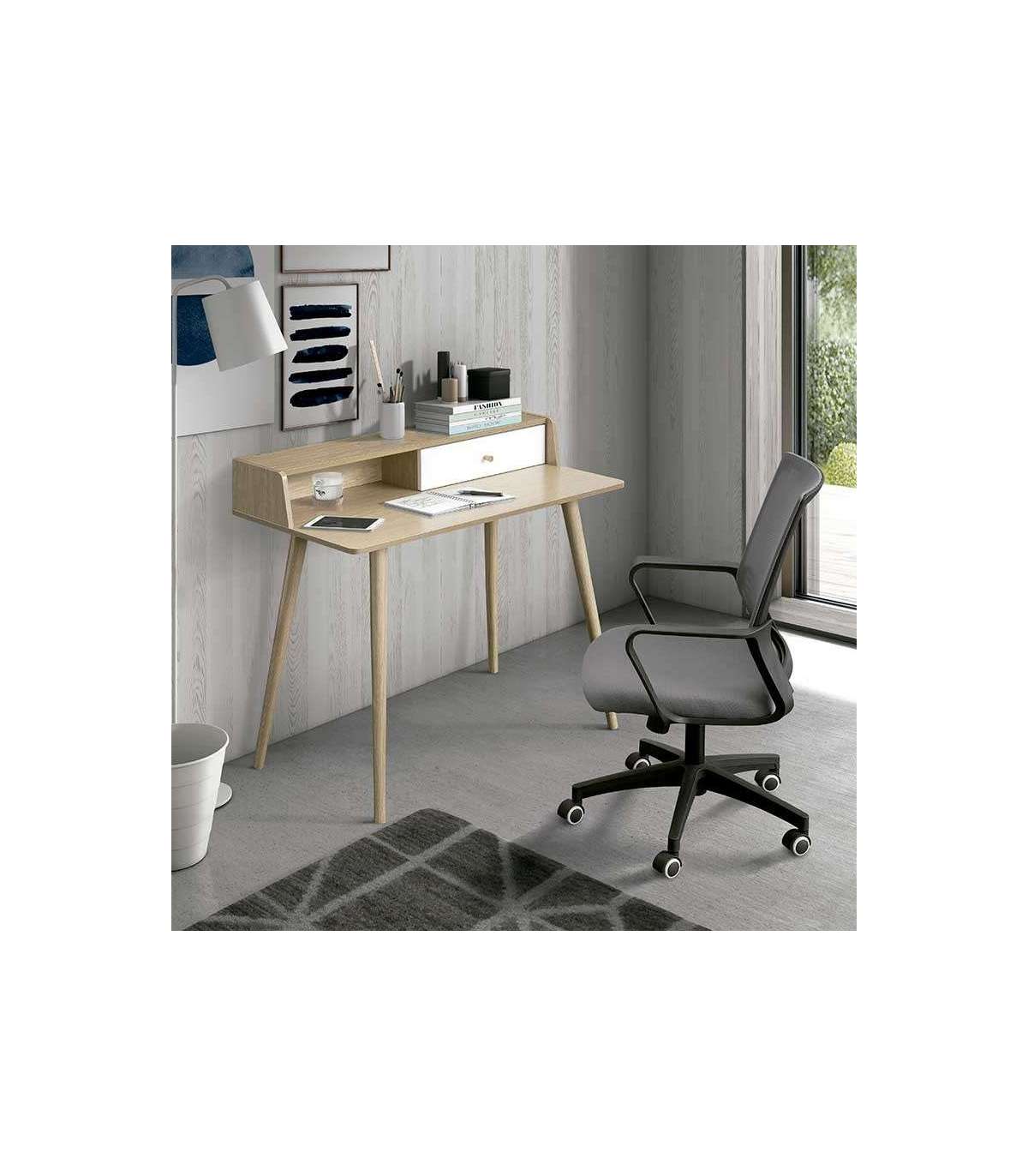 Silla Despacho De Diseño Moderno, Giratoria, Elevable Acabado Gris, 113-123 Cm(alto)60 Cm_5