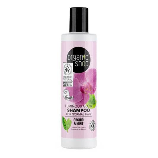 Champô orquídea e menta para cabelos normais, Organic shop, 250 ml