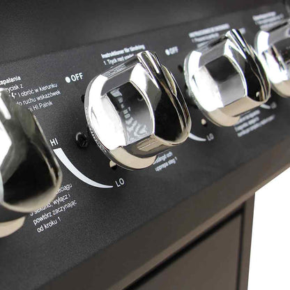 Vidaxl Barbacoa Grill De Gas 4+1 Quemadores Negra_3