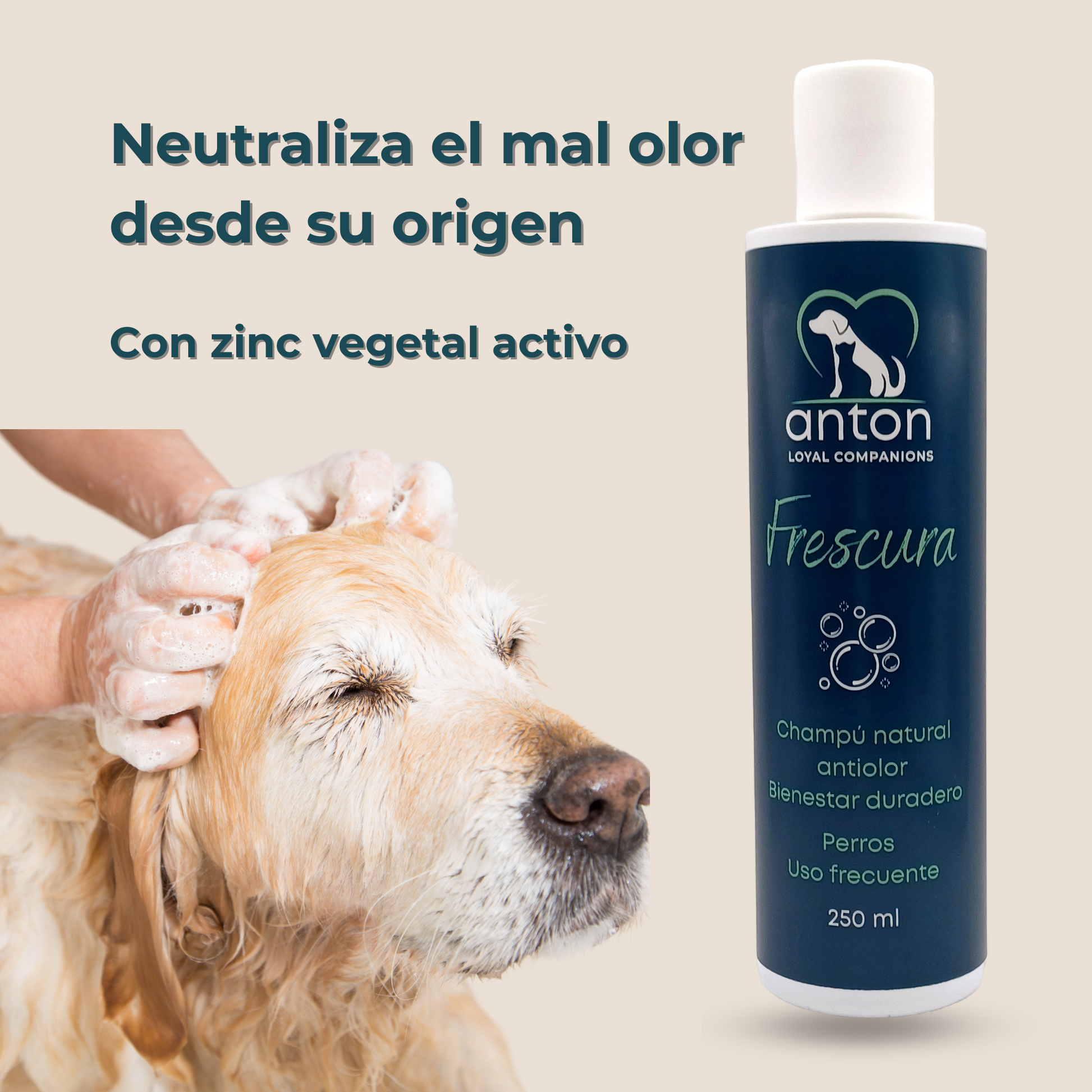 Champú Natural para Perros “Frescura” – Anti-Olor - 250ml