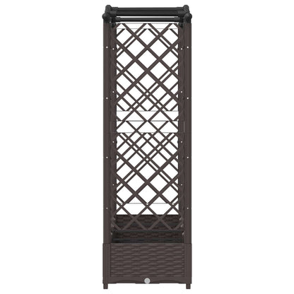 Cama Elevada Con Trellis Y Techo Marrón 207 X 40 X 123 Cm Pp_4