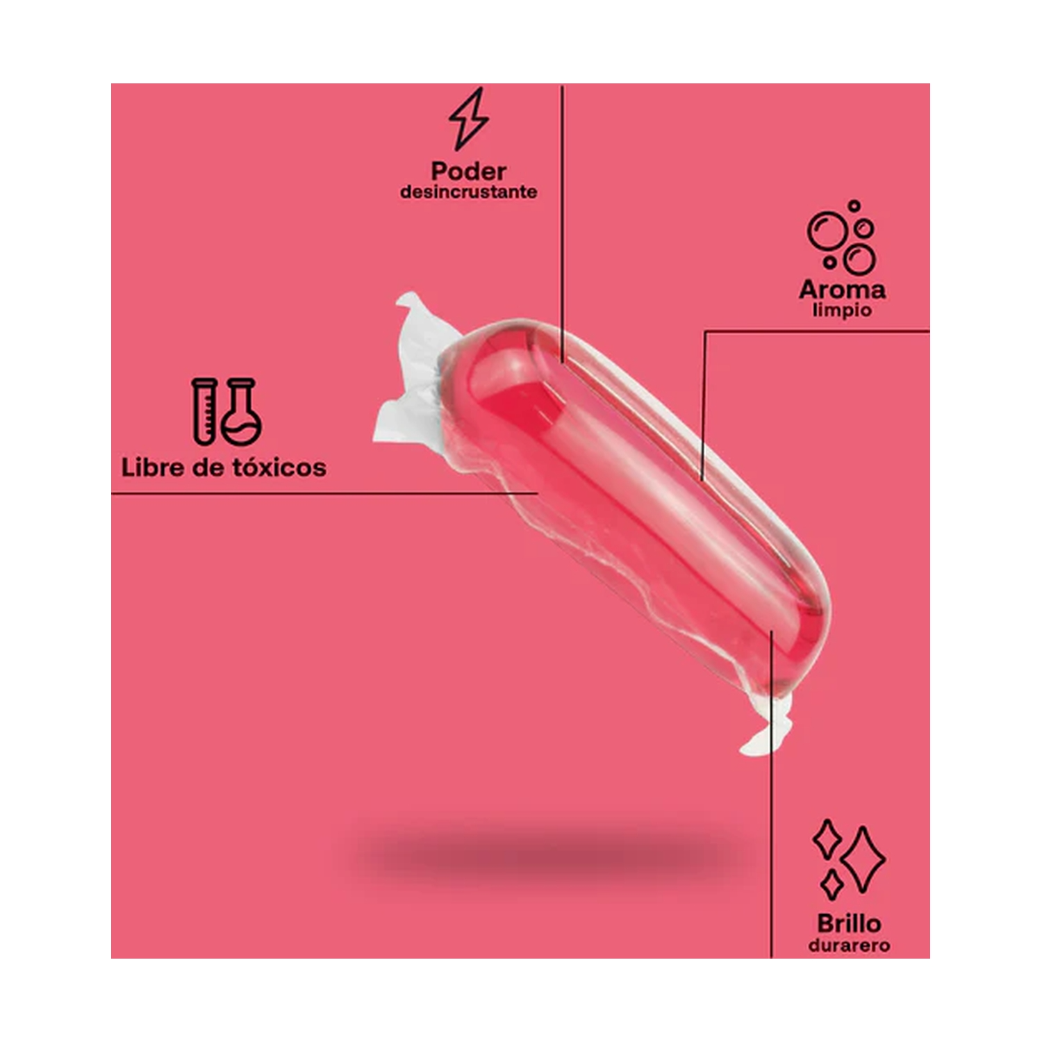 Embalagem de 2 produtos de limpeza para casa de banho ECO Reffil Flopp, 2 tampas