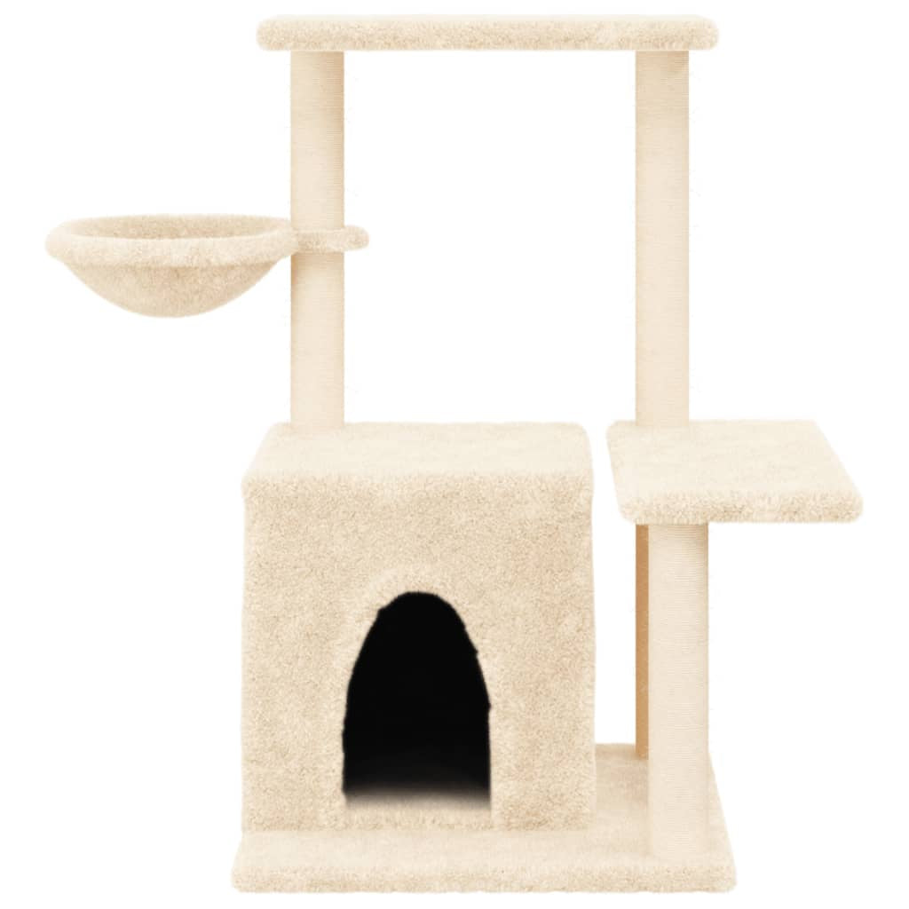 Vidaxl Rascador Para Gatos Con Postes De Sisal Color Crema 83 Cm_3