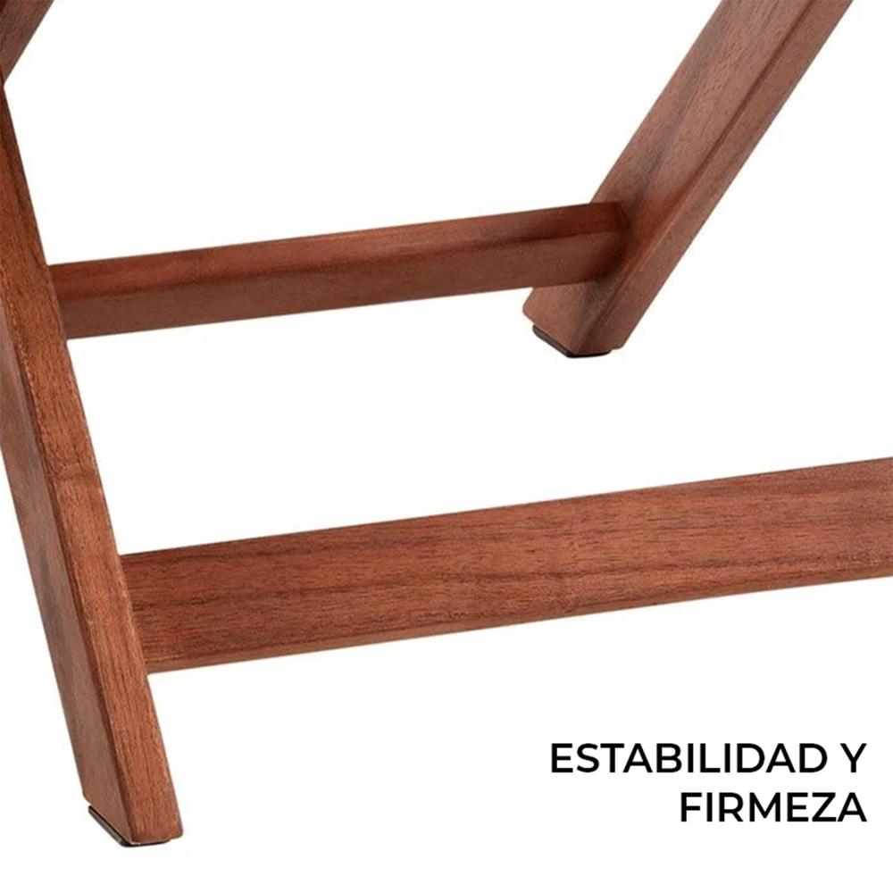 Yoevu- Set De 2 Sillas Plegables De Madera De Acacia - Sillas De Exterior Duraderas Y Compactas, Ideales Para Jardines, Terrazas, 36x54,5x87cm_2