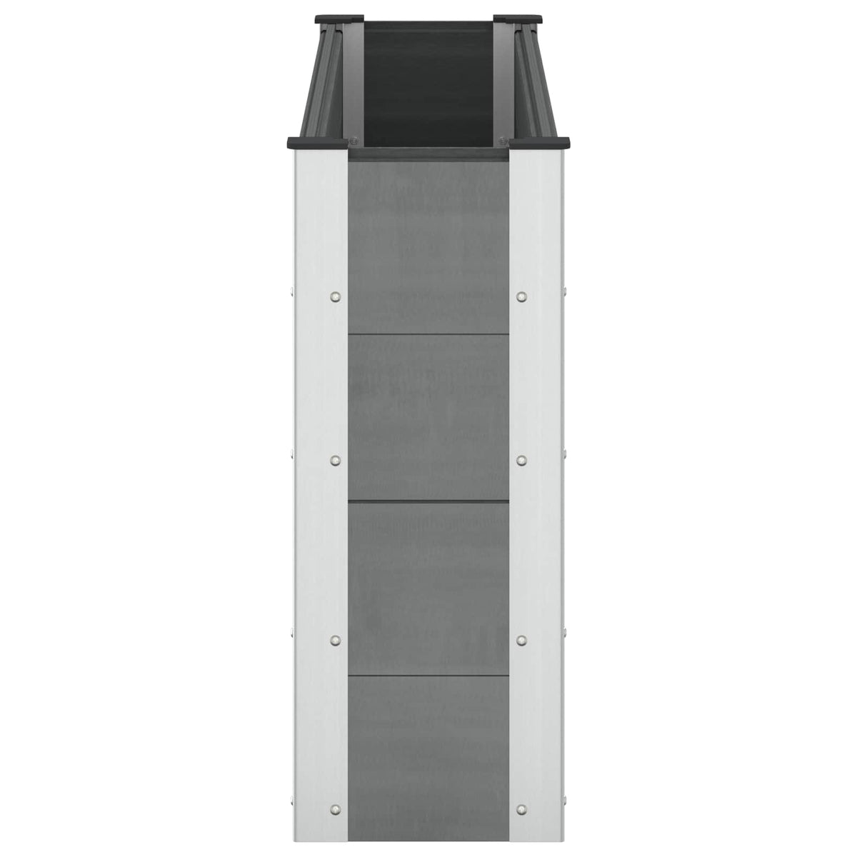 Arriate Elevado Gris 150 X 30 X 72 Cm Wpc Y Aluminio_3