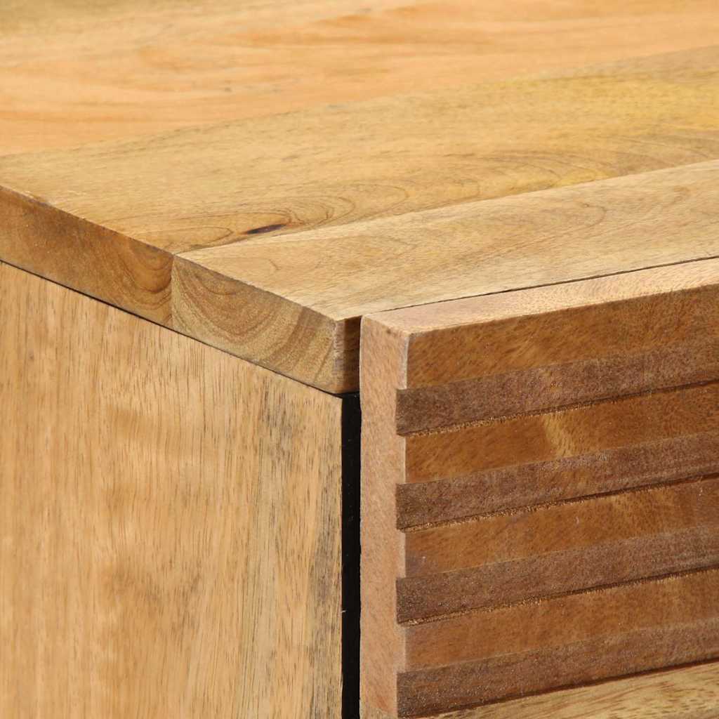 Mesita De Noche Madera Maciza De Mango 50x33x60 Cm Marrón_4