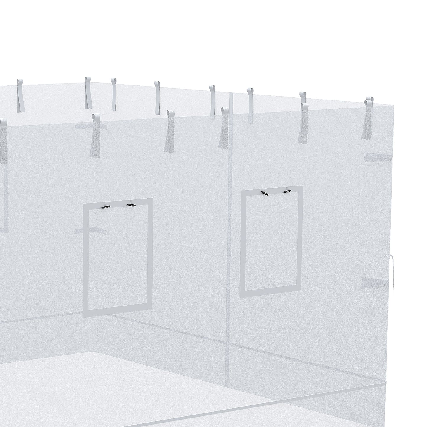 Outsunny 4 Paredes Laterales Para Carpa 300x195 Cm Con 6 Ventanas Puerta_4