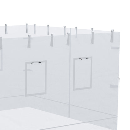 Outsunny 4 Paredes Laterales Para Carpa 300x195 Cm Con 6 Ventanas Puerta_4