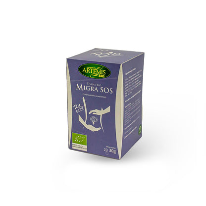 Chá de ervas Migra SOS Eco Artemis, 20 filtros.
