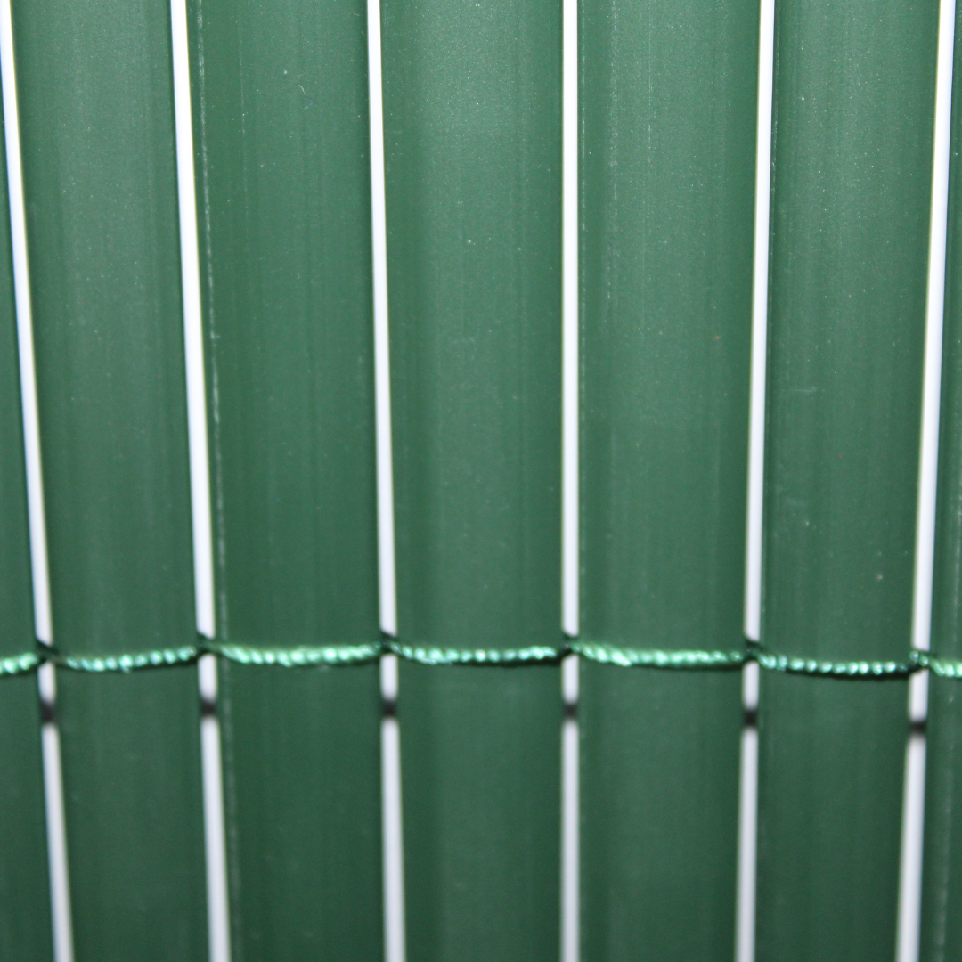 Cañizo Pvc Doble Cara| 1x3 M| Color Verde| Lamas 11 Mm| Composición 100% Pvc| Bridas Sujeción Incluidas_3