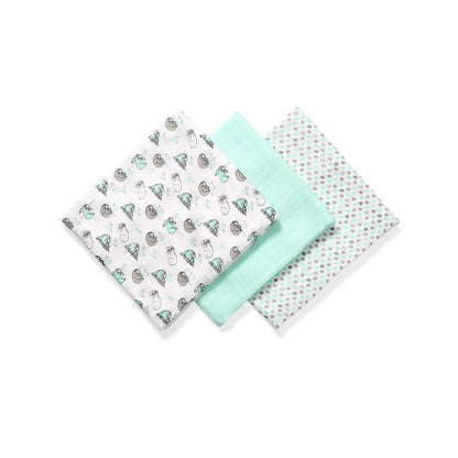 Pack 3 Muselinas Bambú Organico 70x70 Cm Mint_2