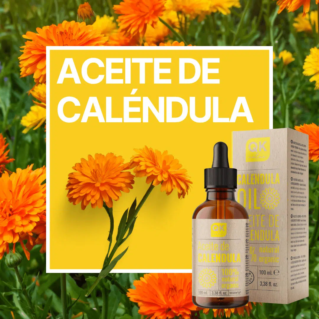 QKnatur - Aceite De Caléndula 100% Puro Orgánico - 100ml - Pieles Sensibles Y Secas. Calmante Y Cicatrizante_1