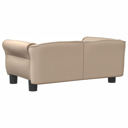 Cama Para Perros De Cuero Sintético Color Capuchino 70x45x30 Cm / Vetonek_0
