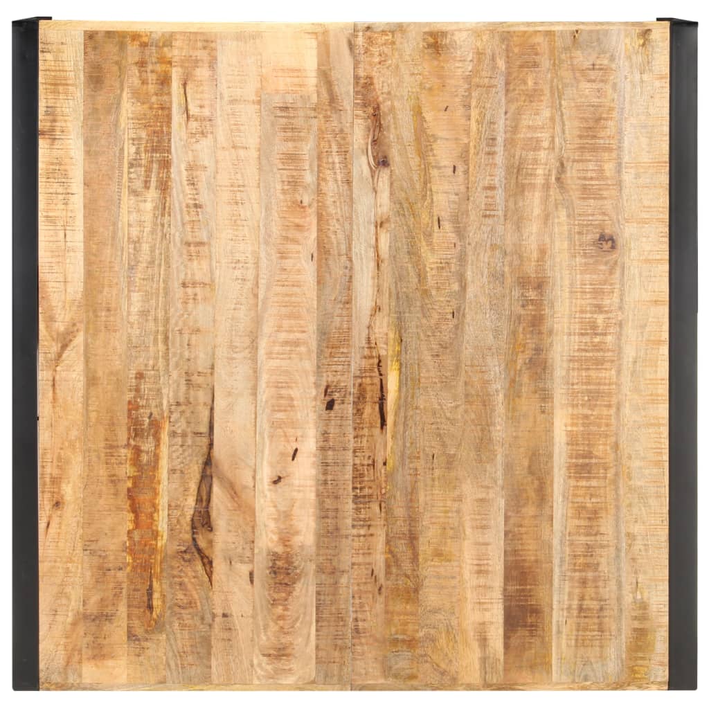 Mesa De Centro Madera De Mango Rugosa 120x120x40 Cm_1