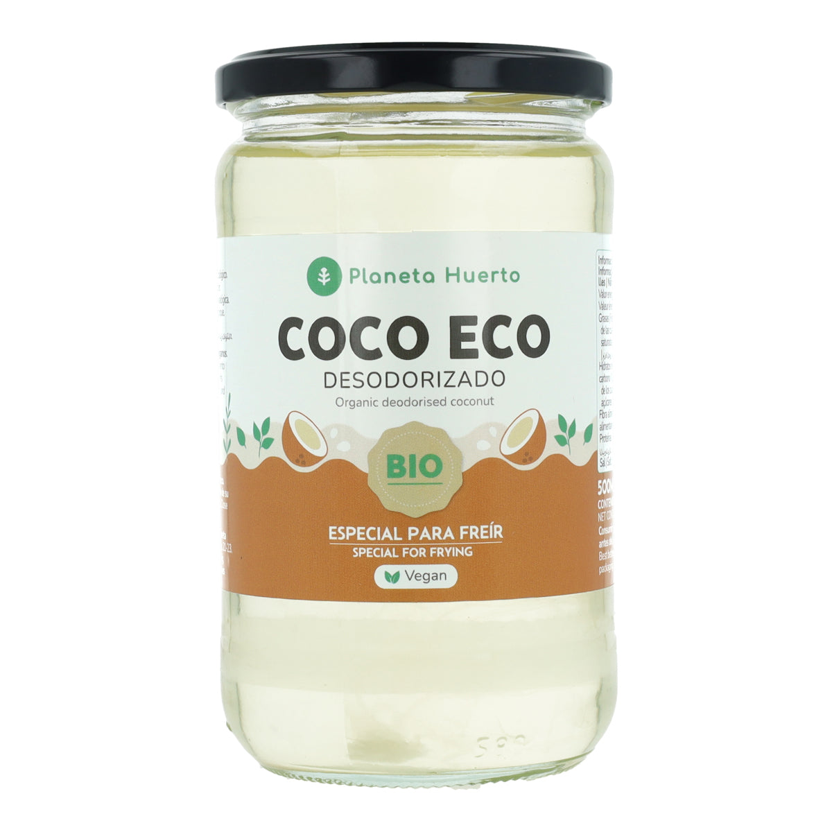 Óleo de Coco Desodorizado ECO Planeta Huerto 500 ml