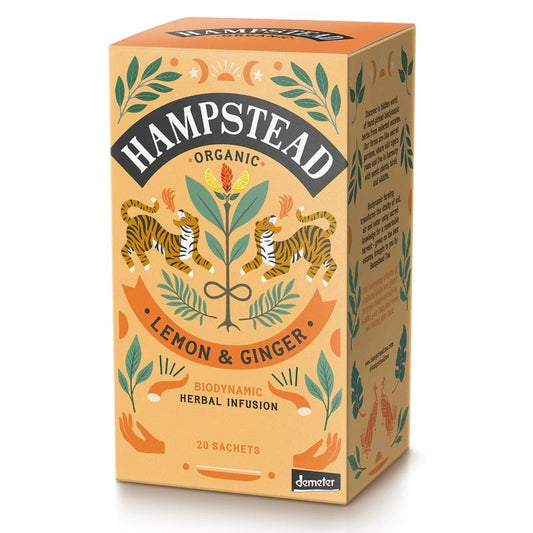 Chá de gengibre e limão Hampstead 20 saquetas